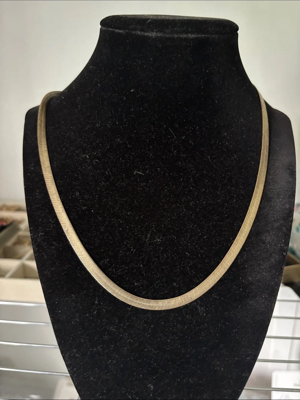 Classic Gold Herringbone Necklace - Women Jewelry